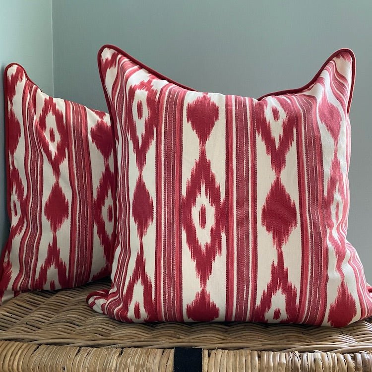 Red sales ikat pillow