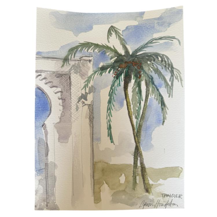 The Voyage Dubai - A series of original watercolour sketches painted by renowned Interior Designer and artist Gavin Houghton for The Voyage Dubai from his home in Tangier.