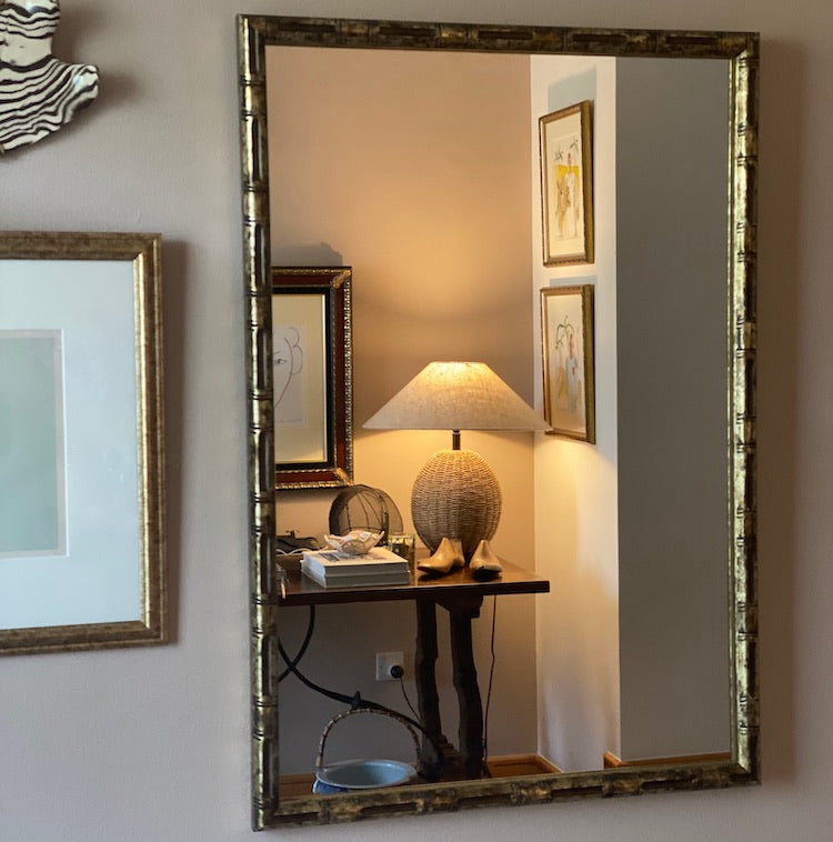 Faux Bamboo Mirror