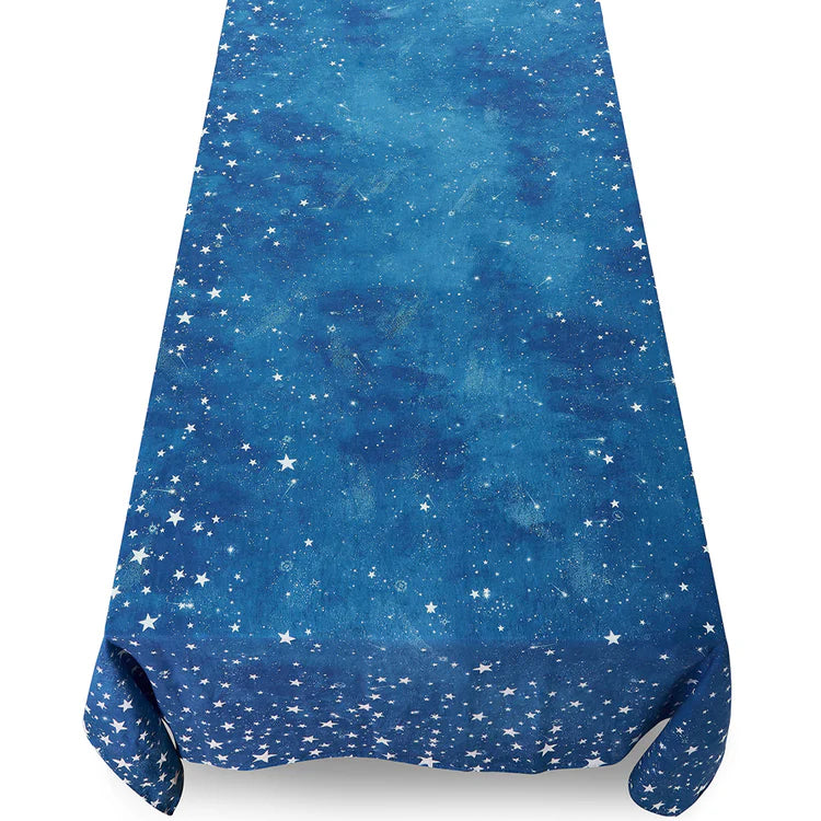 The Voyage Dubai - S&B Celestial Stars Linen Tablecloth in Blue

This beautiful bright blue 100% linen tablecloth depicts the night sky, dappled with bright white twinkling stars.