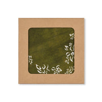 The Voyage Dubai - Summerill and Bishop Set of Six Falling Flower Cork-Backed Coasters in Avocado Green