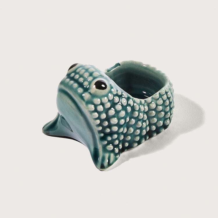 The Voyage Dubai - The iconic and covetable Jean Roger Frogs in mini size! Perfect on the table as salt & pepper cellars and equally fabulous as jewellery holders and decorative objects - Paon Blue