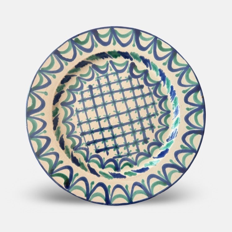 The Voyage Dubai - Granada Plate - Large - Blue & Green Design