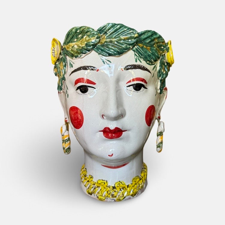 The Voyage Dubai - The Exvotos - Large Hand Painted "Cabeza" Head Vase 1