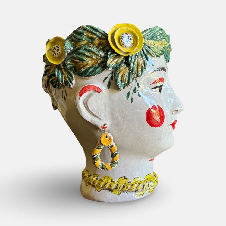 The Voyage Dubai - The Exvotos - Large Hand Painted "Cabeza" Head Vase 1