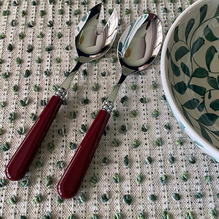 The Voyage Dubai - Capdeco Salad Servers - Cherry