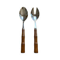 The Voyage Dubai - Capdeco Salad Servers - Byblos Brown