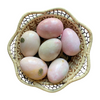 The Voyage Dubai - Set of Six Hand Carved Natural Alabaster Eggs - A chic Spring or Easter centrepiece, these beautiful, hand carved, marbled alabaster eggs come in various shades of pink and white.