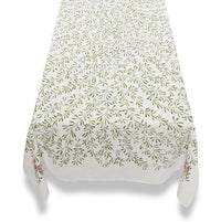 The Voyage Dubai Summerill and Bishop Mistletoe Kiss Linen Tablecloth