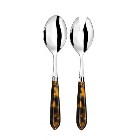 The Voyage Dubai - Capdeco Salad Servers - Tortoiseshell