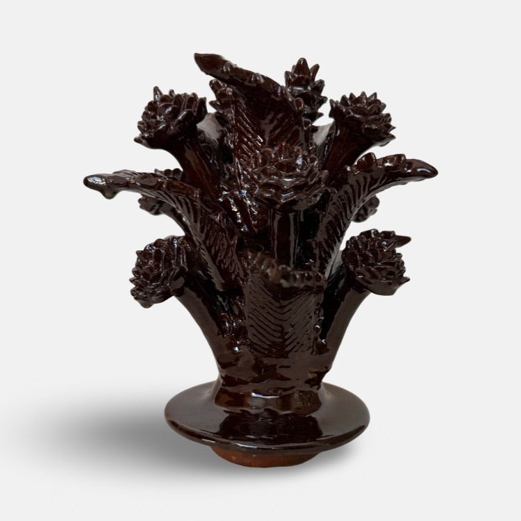 Piña Michoacána (Glazed Pineapple Urn) - Brown - 37cm