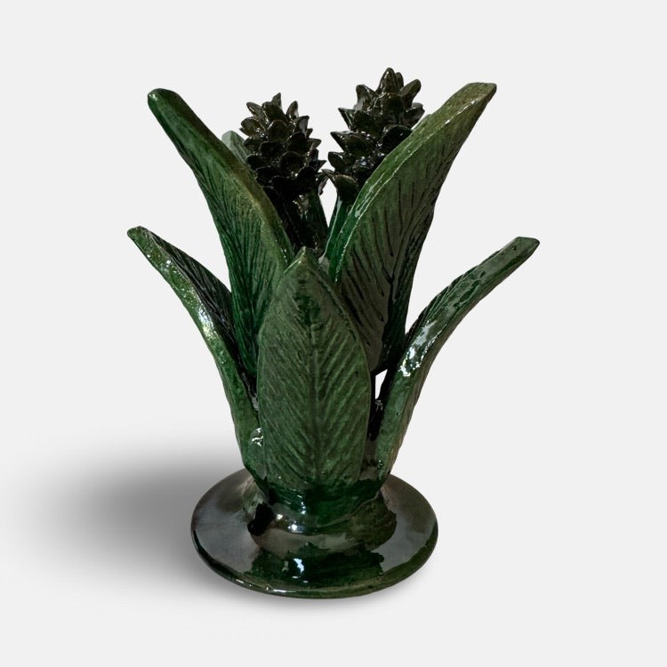 Piña Michoacána (Glazed Pineapple Urn) - Green - 33cm