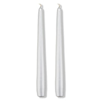 The Voyage Dubai - S&B Set of 2 Tapered Candles Silver Branded Packaging 25cm