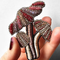 The Voyage Dubai - Celeste Mogador Amanita Panther (Mushroom) Brooch