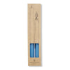 The Voyage Dubai - S&B Set of 2 Straight Candles Blue Branded Packaging 25cm