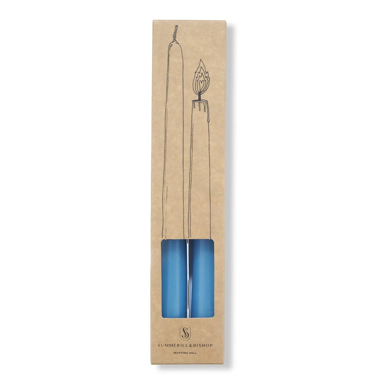 The Voyage Dubai - S&B Set of 2 Tapered Candles Blue Branded Packaging 25cm