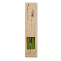 The Voyage Dubai - S&B Set of 2 Tapered Candles Green Branded Packaging 25cm