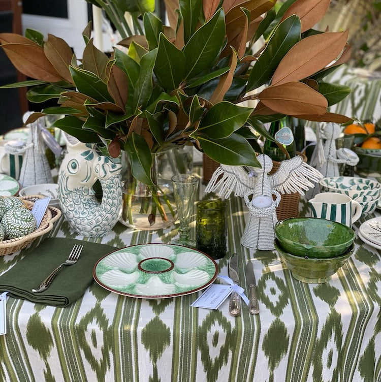 Linen Dinner Napkins - Forest Green - Set of Four