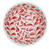 The Voyage Dubai - Scroll Bowl, 14cm in Red   One of Villa Bologna's heritage designs, the Scroll is instantly recognisable in Malta having been in production since the 1950’s. Conceived by Aldo Cremona and passed down over the years, it is a romantic pattern that is full of vibrancy thanks to the sunny colourways and busy rhythm. Pair with the Stripe collection for a laid-back mix-and-match look.