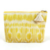 The Voyage Dubai - Fair Trade handmade ikat pouch from Mayan Hands in Yellow