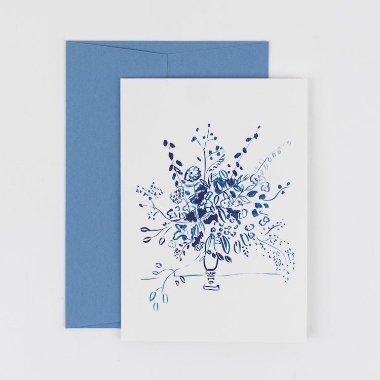 Blue Bouquet Card - The Voyage Dubai