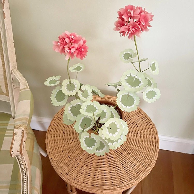 Hand Dipped Paper Geraniums - The Voyage Dubai