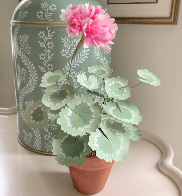 Hand Dipped Paper Geraniums - The Voyage Dubai