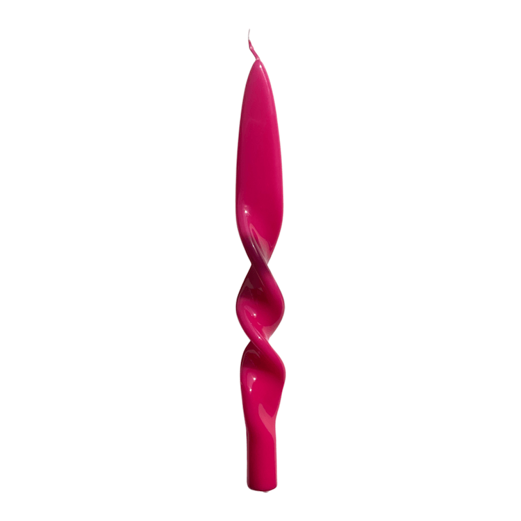 Set of Two Twist Candles in Fuchsia - The Voyage Dubai