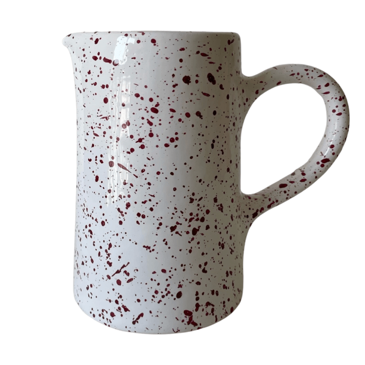 Splatter Jug in Pomegranate Red - The Voyage Dubai